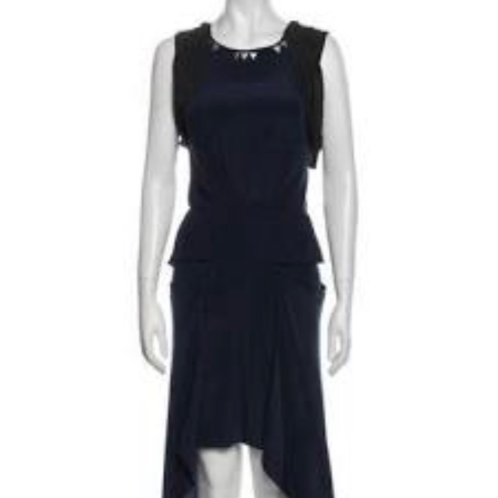 Gorgeous Vena Cava Navy Dress with Silver Accents Size 6